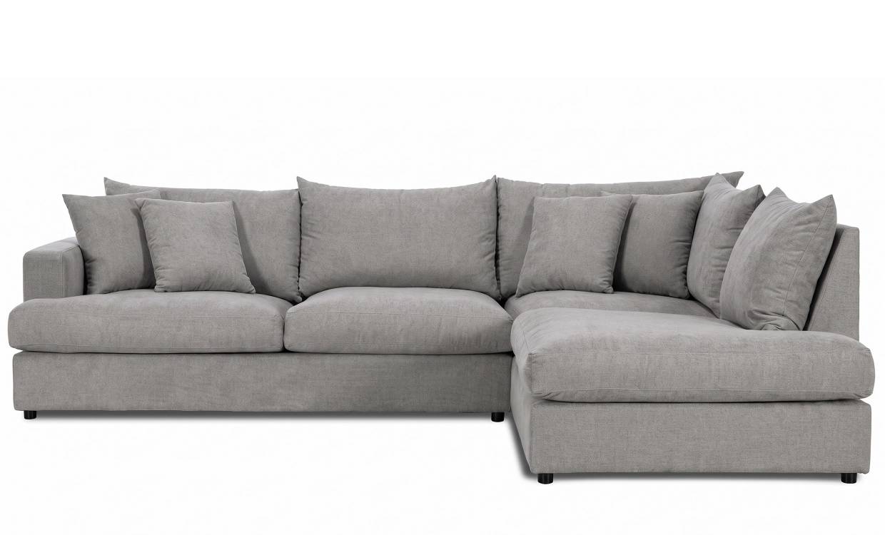 BOLNUEVO L-Soffa Höger Grå