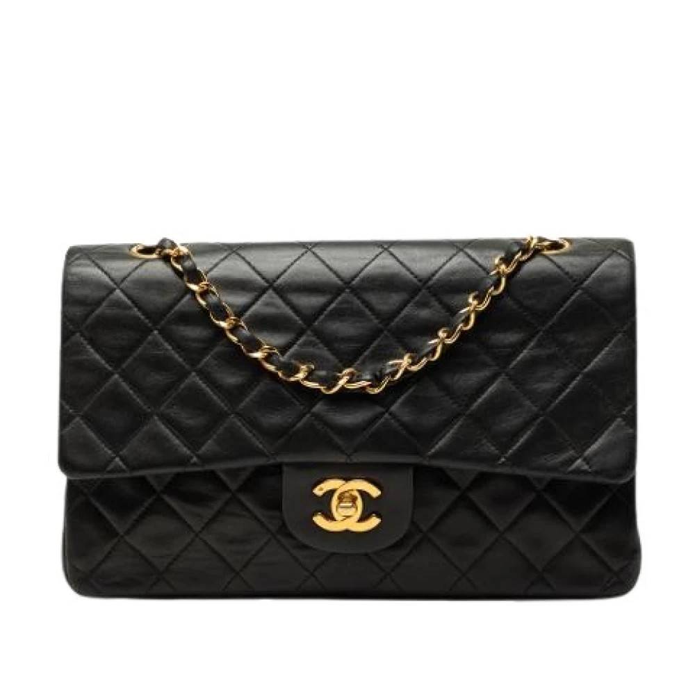 Chanel Vintage Pre-owned Vintage Double Flap Skuldertaske - Vintage - Dame - Sort - ONE SIZE - Uld