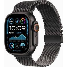 Apple Watch Ultra 2 (2024) | GPS + Cellular | svart | Milanesisk armband svart Medium