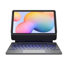 Dexnor Tastatur Hülle für Samsung Galaxy Tab S6 Lite 10,4 Zoll 2024/2022/2020, Keyboard Cover mit Multi-Touch Trackpad, Magnetisch Ständer, Pencil Stifthalter, Beleuchtung Deutsches QWERTZ, Schwarz