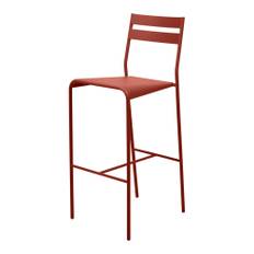 Fermob - Facto Bar Stool Red Ochre 20 - Barstolar utomhus - Patrick Jouin - Röd - Metall