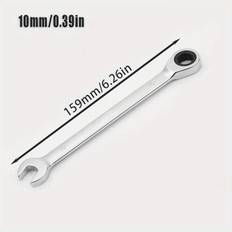 TEMU 1pc Dual-use Ratchet Wrench Open Spanner Chromium Steel Repair Ratchet Wrench 72-tooth Manual Ratchet Wrench Automotive Hand Tools