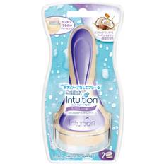 Schick Intuition Holder Razor for Moist Skin Replacement Blades Replacement Blades Blade Already Women's Soft, (2 Included) (1 Attached)