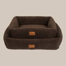 Nuna hundekurv - Teddyblød & vaskbar hundeseng af memoryfoam (brun) - S / Brun