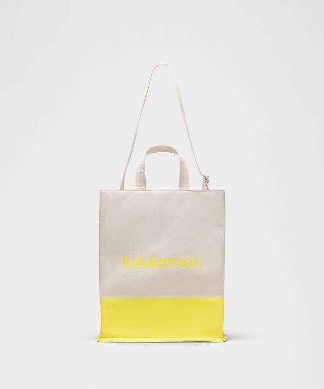 lululemon – Canvas-Tote-Bag 19 L – Größe 19 l in Natural/Lime & Yours
