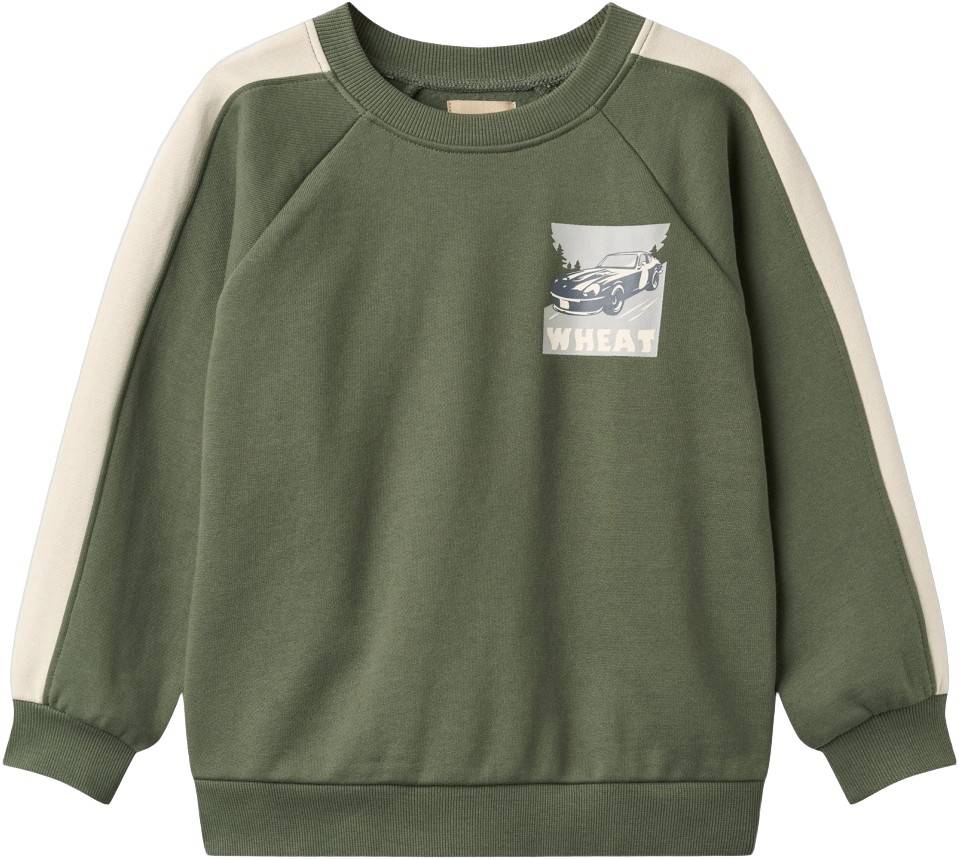 Wheat Sweatshirt L/S Zac Stl. 92/2y unisex - Sweatshirts Från Magasin - Thyme (92/2y)