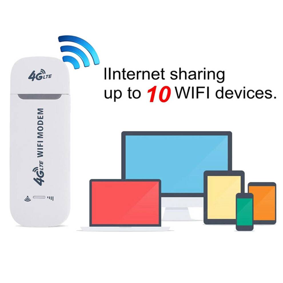 4G LTE Modem FDD 3G WCDMA UMTS USB Dongle WIFI Stick Date Broadband with Sim Card Slot(Europe Version)