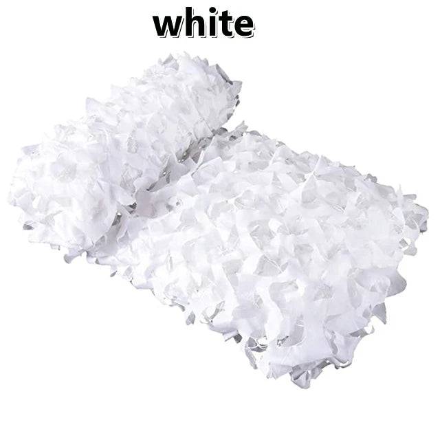 Military camouflage net hunting camouflage net garden gazebo net car awning white green black jungle desert color - white camouflage / 3x3m