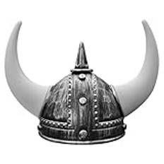 Vikinghjälm medeltida horn halloween vikingahjälm berserker soldat krigare vikingahatt plast balt vuxen halloween kostymer för strid lek halloween cosplay vikingingadräkt medeltida hjälm Viki