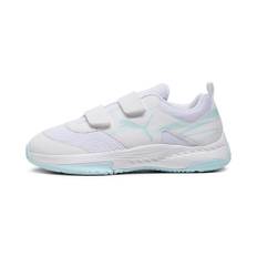 Puma Varion II Indoor Sports Hook-and-Loop Shoes Kids, White, Size 34.5, Shoes - Light Aqua - 34.5