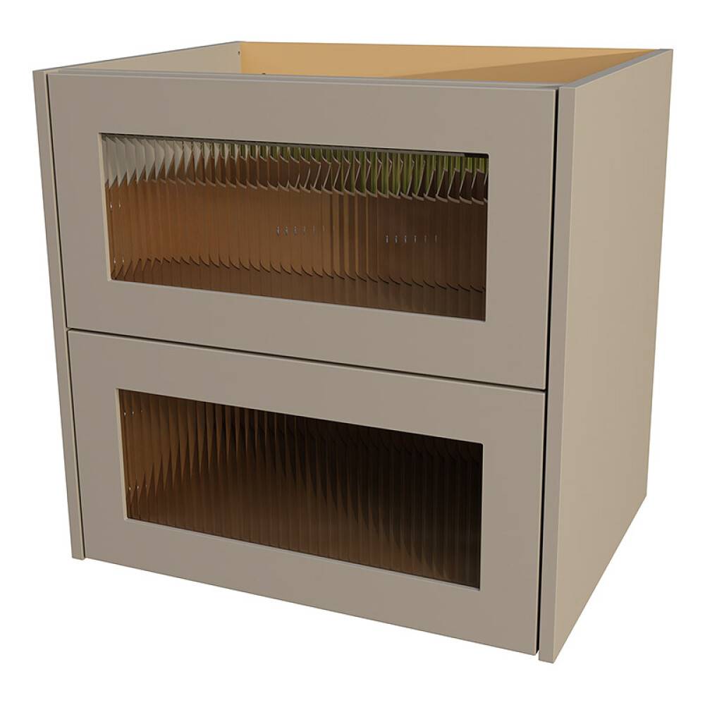 TVÄTTSTÄLLSSKÅP CAMARGUE AURA 2 LÅDOR 60CM LINJEGLAS DYN