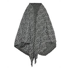 Tørklæde i uld med leopardprint