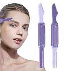 Ruwshuuk Womens Face Shavers, Face Razors for Women | Rostfritt stål vattentätt rakapparat,Gentle Beauty Personal Care Supplies Double Head Trimmers för Brow Shaping