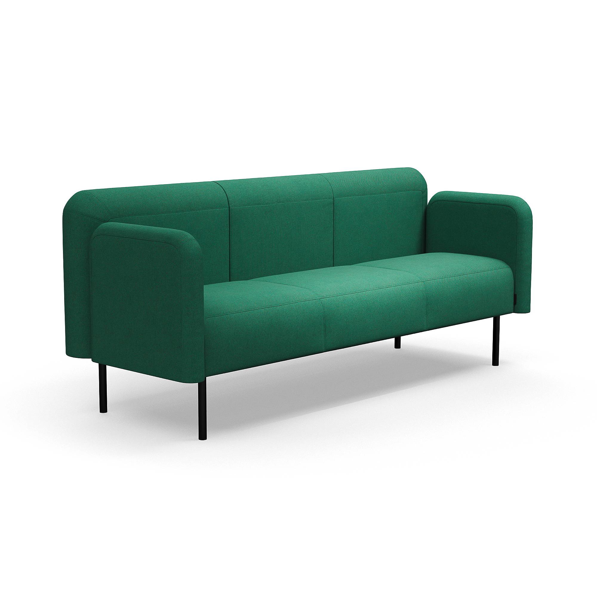 Soffa VARIETY, 3-sits, tyg Blues CSII, grönturkos
