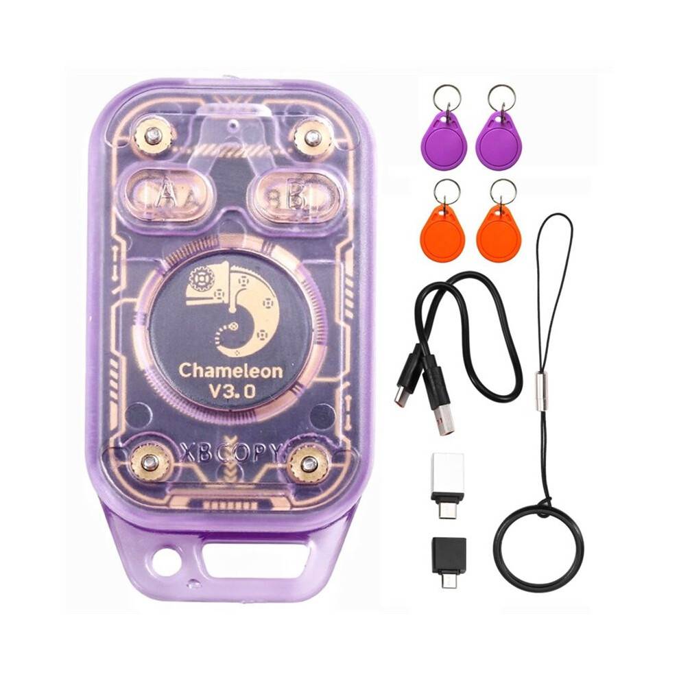 Chameleon V3.0 RFID Chip Reader Card Emulator ID IC Tag Copyer NFC Reader Writer+2XUID/CUID Keychain