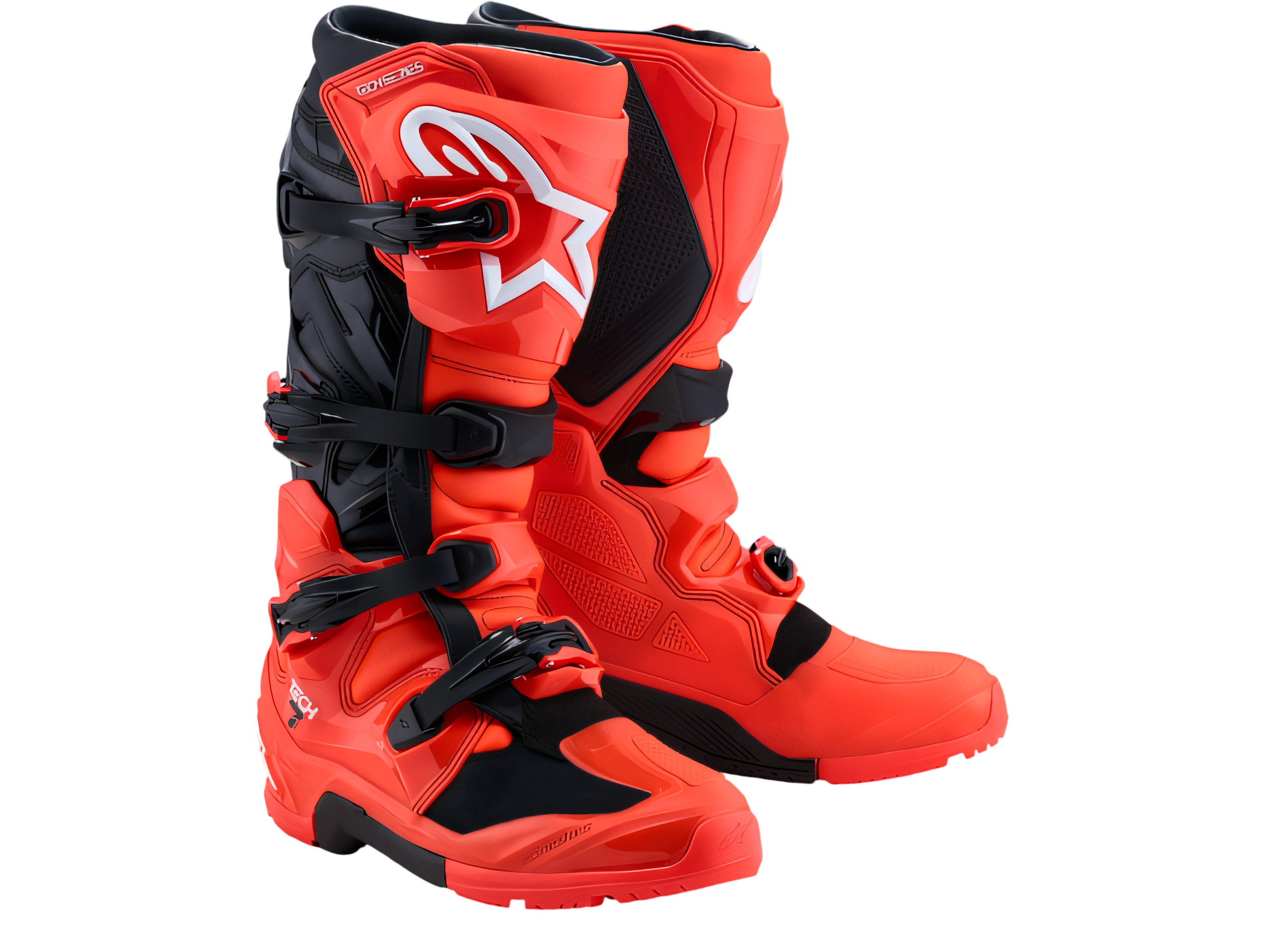 Alpinestars Voksen Tech 7 Enduro Støvle - 38 / Rød Fluo/Sort
