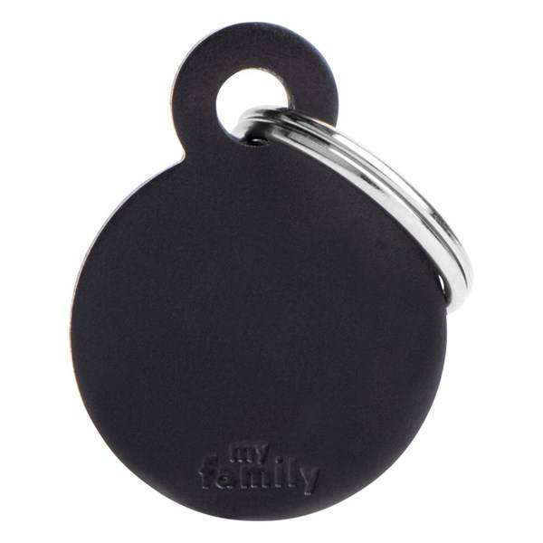 ID-bricka Cirkel Liten Svart
