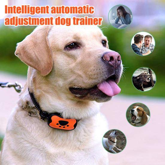 Hundbarkhalsband Uppladdningsbart Smart Anti Barking-halsband Hundträningsenhet med 7 röd