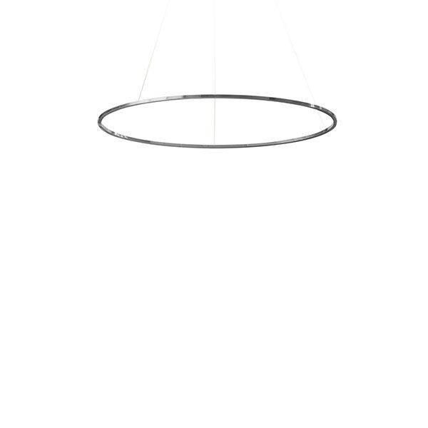 Ellisse Minor Pendel Oval Poleret Aluminium/Hvid Uplight 3000k