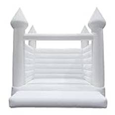 Inflatable White Bouncy House, Wedding Jumper Castle,Wedding Bouncy House with Air Blower (3.6 * 3 * 3.6m/12 * 10 * 12 ft)