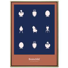 Brainchild – Lærredsprint –Designikoner – Blå