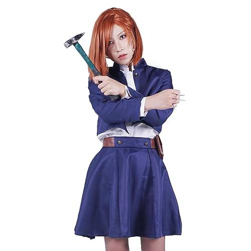 CoolChange skoluniform av Nobara Kugisaki | Cosplay kostym för Jujutsu Kaise-fans | storlek: S