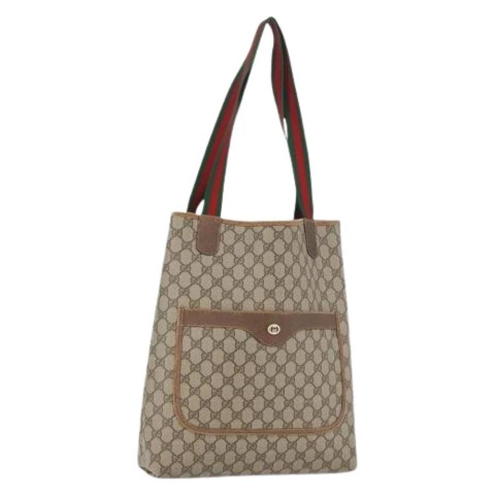 Gucci Vintage Pre-owned Vintage GG Canvas Tote Bag - Vintage - Dame - Beige - ONE SIZE - Uld