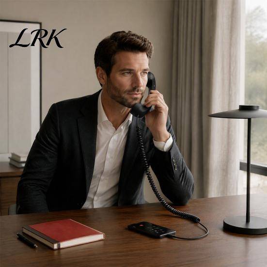Wired Telephone Receiver for Tablet Retro Phone Handset Mobile Phones, Type-C Vintage Handheld Landline Adapter Cell with Microphone Calls, Meetings,