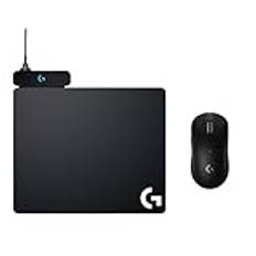 Logitech G PRO X SUPERLIGHT 2 LIGHTSPEED trådlös gamingmus (tyska förpackningar) - Svart & Logitech G Powerplay trådlös laddningsmuspad, kompatibel med Logitech G PRO / G903 / G703 / G502 - Black