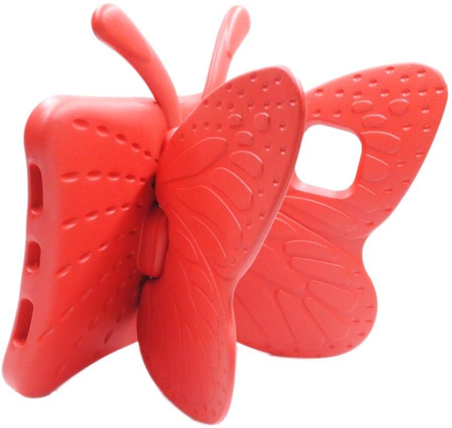 Trolsk Barnskal 3D Fjäril med Stativ (iPad Pro 11/Air 5/Air 4) - Röd
