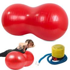 Træningsbold / Pilatesbold med Pumpe - Peanut