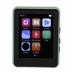 MP3 Player 64GB 2.4in Full Touch Screen HiFi Sound FM Radio Voice Recorder Electric Book Bluetooth grön