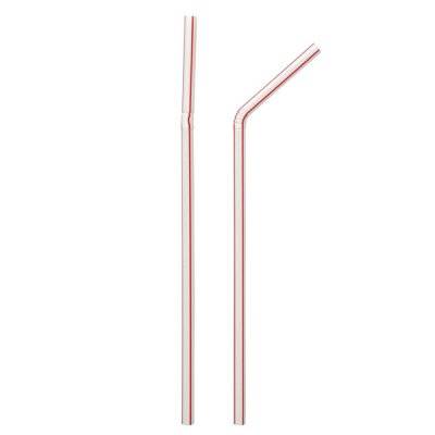Sugrör rödvitrandiga, 21 cm 250-pack