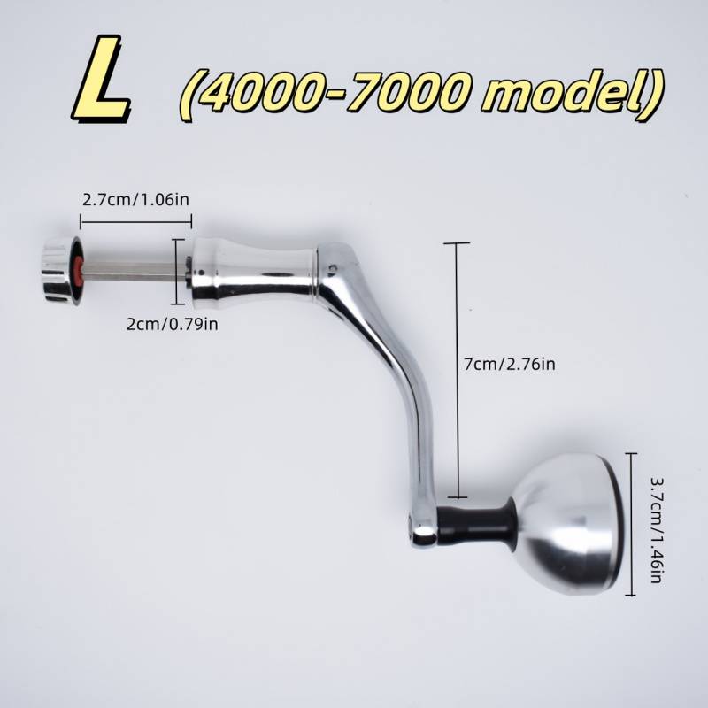 1 PC Spinning Fishing Reels Replacement Handle Metal Ball Grip Aluminum Alloy Foldable Handle