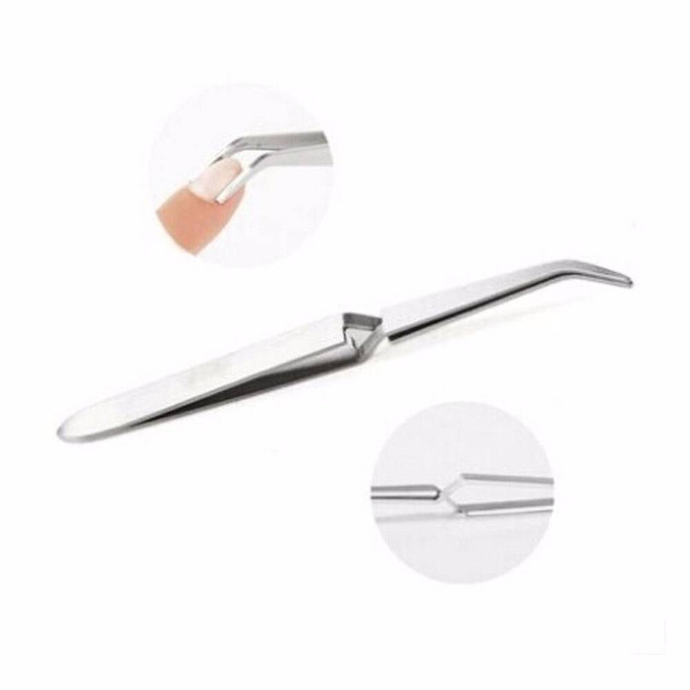 1pc handklipp nagelkonst pincett strass dekor ögonfrans pincett antistatisk nail art akryl gel plockverktyg