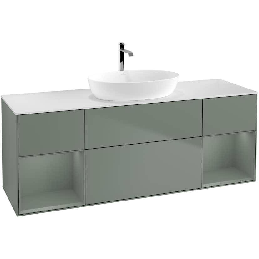 Tvättställsskåp Villeroy & Boch Finion med Två Hyllor och Bänkskiva för Fristående Tvättställ från Artis & Collaro
