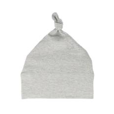 Babybugz - Grå traditionalbeanie Beanie - Kids Heather Grey Melange Baby One-knot Beanie @ Hatstore
