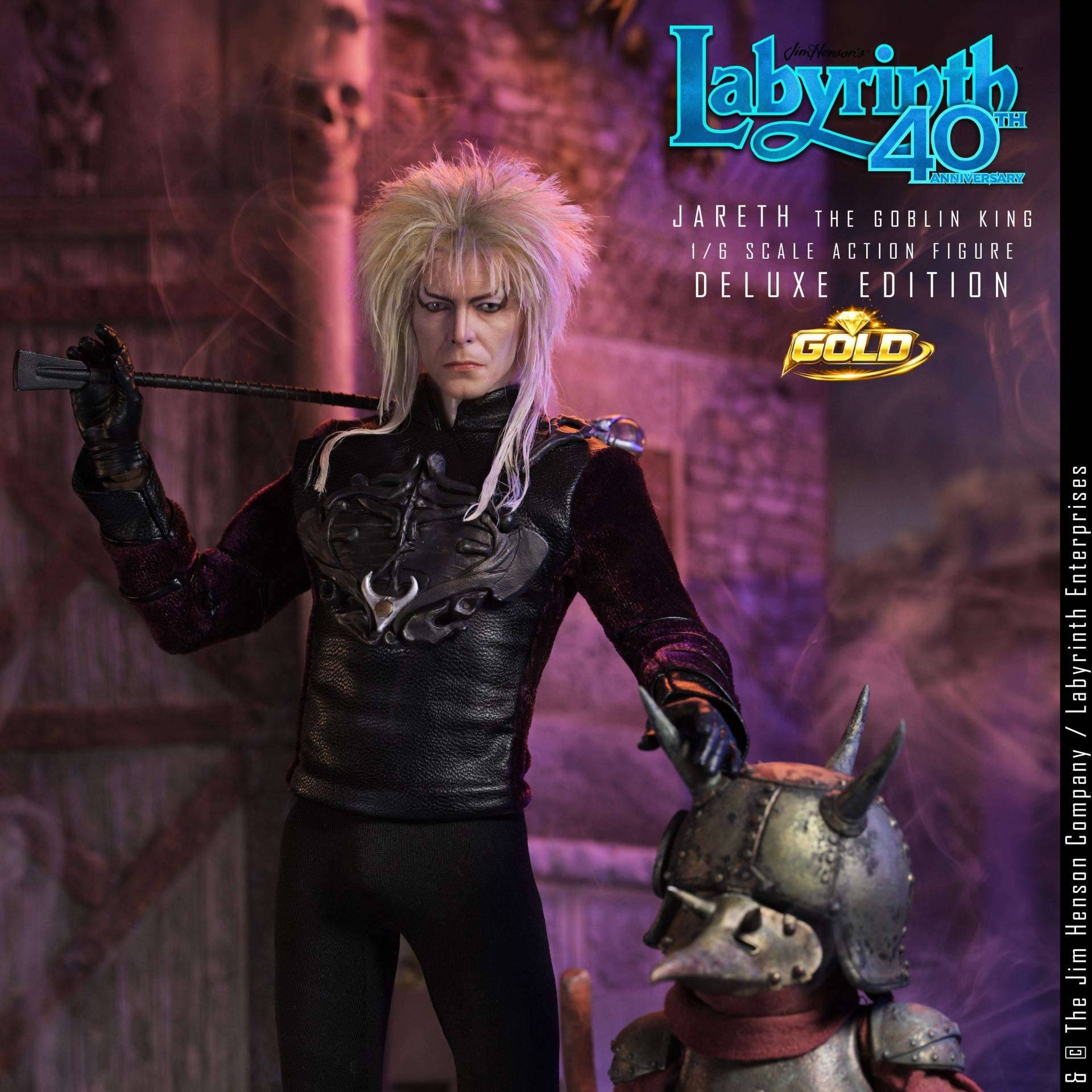 Labyrinth Jareth The Goblin King 1/6 Action Figure Deluxe Edition Gold
