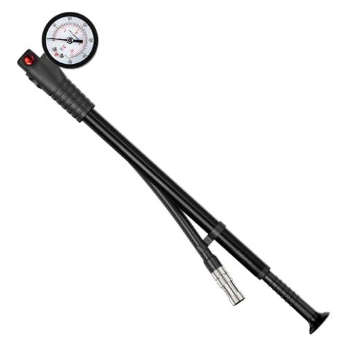 Diyife Suspension Fork Shock Pump med Tryckmätare, Schrader/Presta, Svart