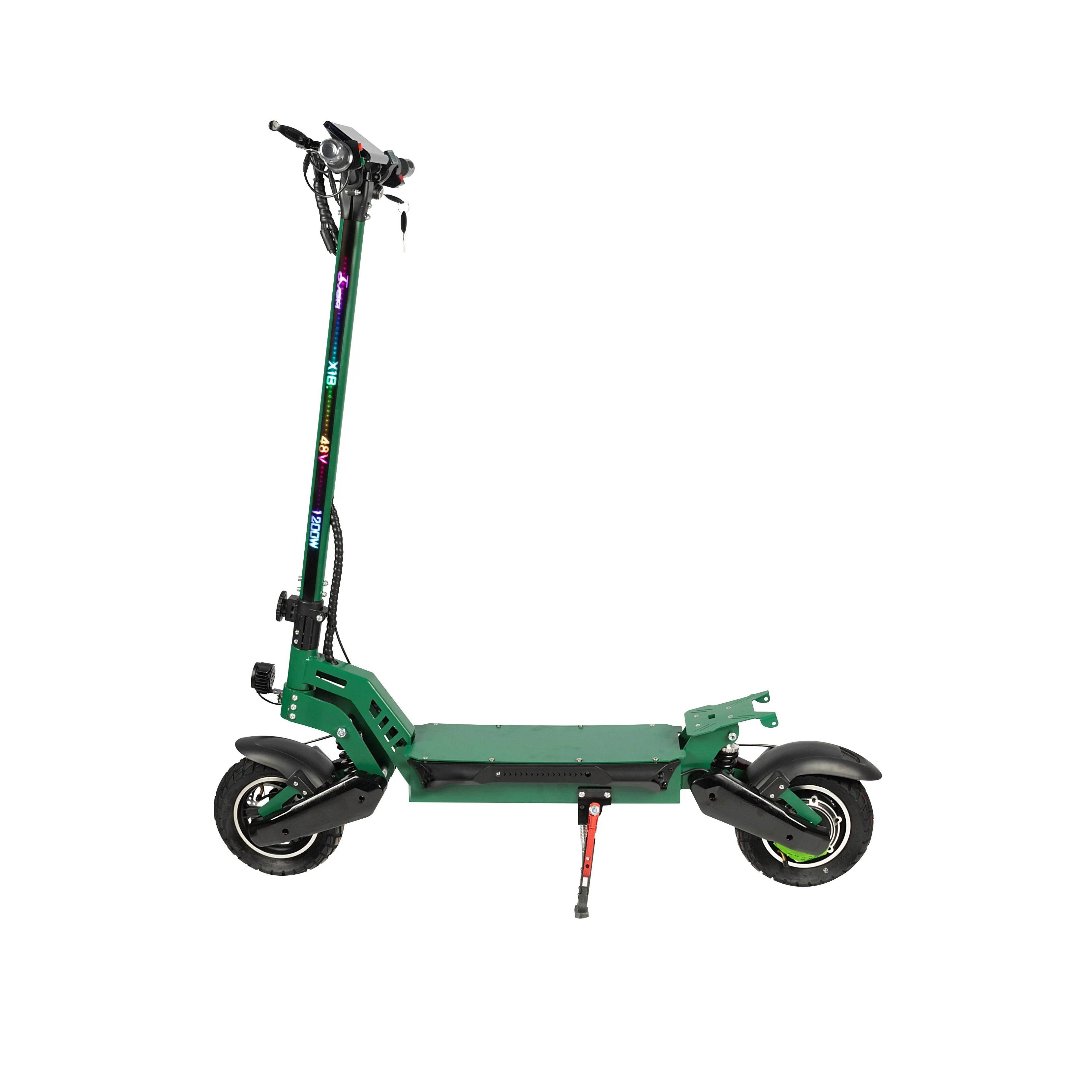 Electric Scooter 15Ah Foldable Dual Suspension 10 inch Tyres 70km 11 inch 80km 30Ah - 1,001–2,000 W / 48 V / Blue|11 inch|220