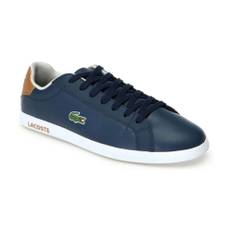 Lacoste, Sko, Herre, Blå, 43 EU, Læder, Læder Sneakers Graduate Lcr3