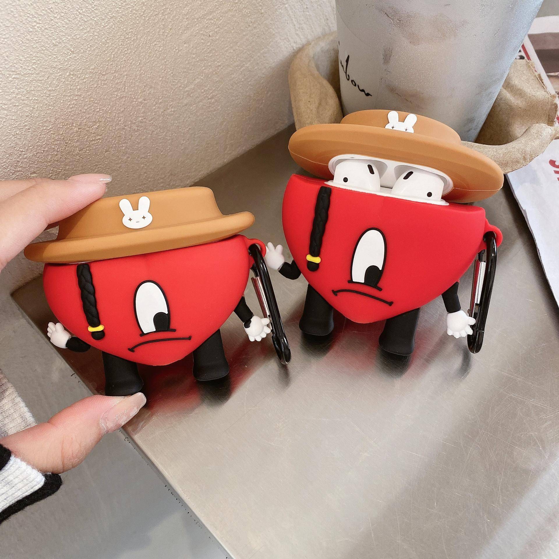 Sött 3D Bad Bunny Hörlursfodral För Airpods 1 2 3 Pro Yo Perreo Sola Maluma Trådlöst Hörlursskydd För Air Pods 3:e Gen Box