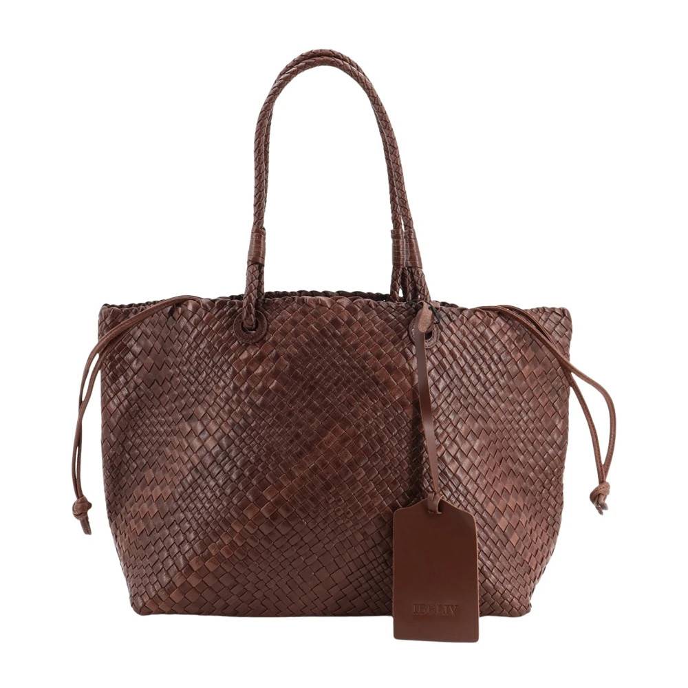 Ibeliv - Bazika Woven Leather Tote Väskor - Dam - ONE Size - Läder