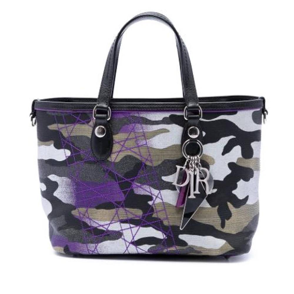 Dior Vintage Pre-owned Vintage Canvas Tote - Vintage - Dame - Lilla - ONE SIZE - Læder