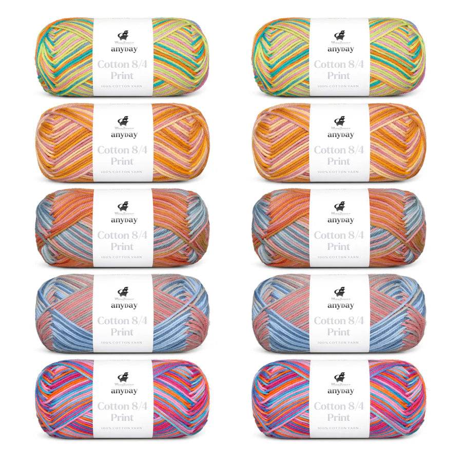 ANYDAY Cotton 8/4 Print Colorbag 10-pak 03