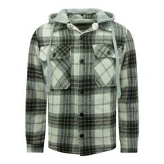 Enos, Jacka, Herr, S, Bomull, Lumberjacka med Teddy Wool Hood -7091 - multicolor (S)