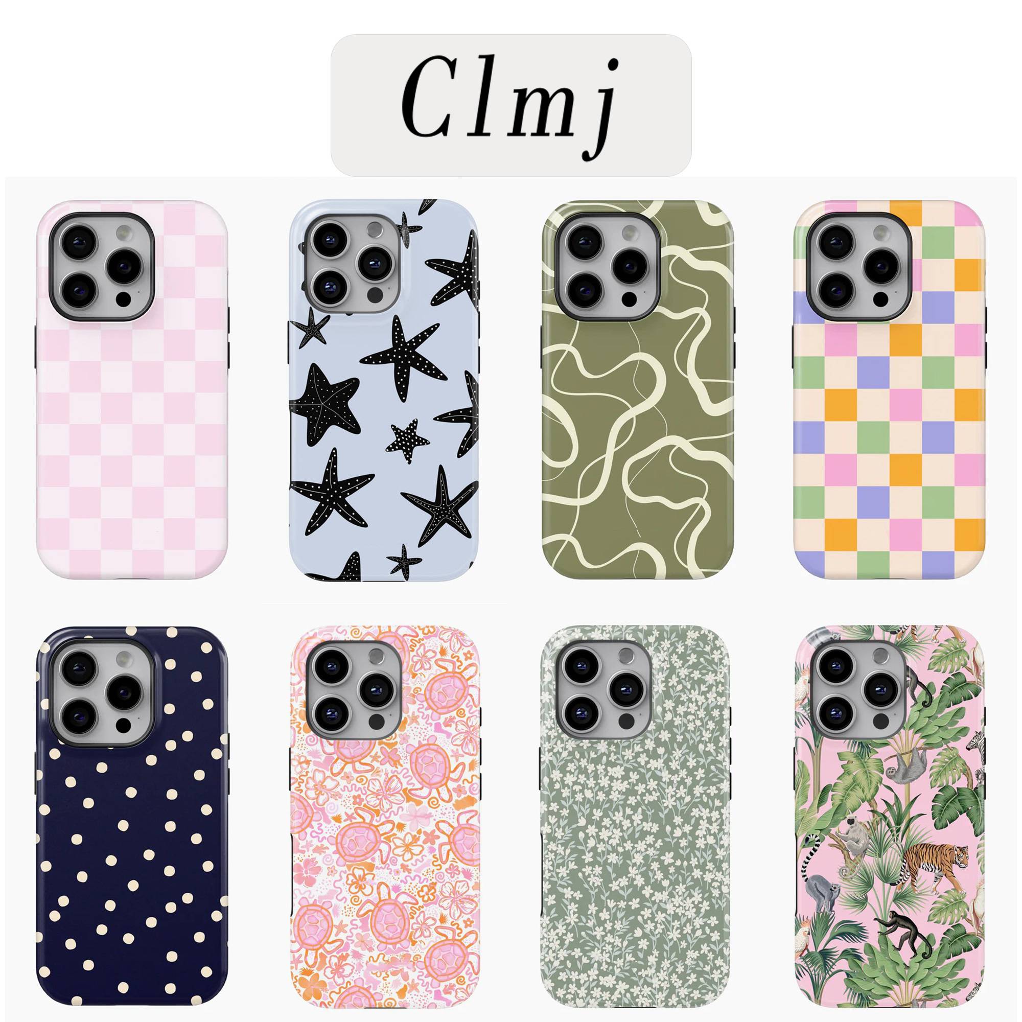 Luxury Clmj Pink Peachy Turtles Phone Case for iPhone 17 16e 16 15 14 13 12 11 X XS XR XSMAX Air Pro Max Plus Double-layer Cover