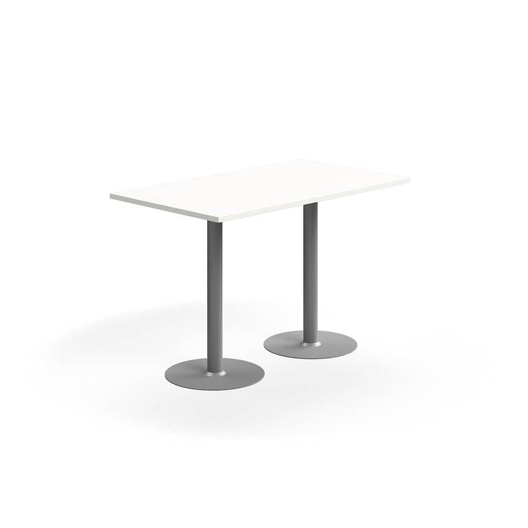Barbord VERTICUS, 1400x800x900 mm, silver/vit