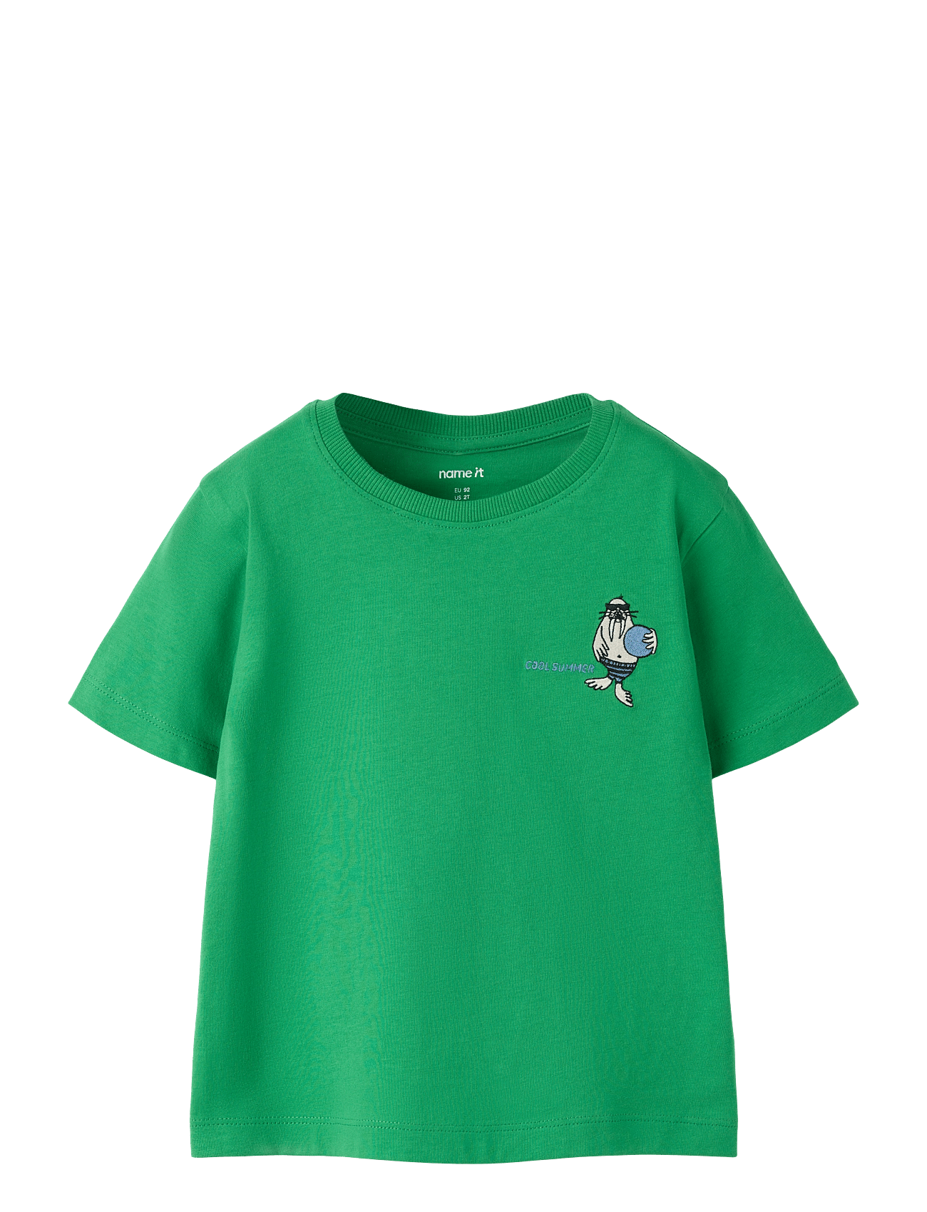 name it Nmmjako Ss Nreg Top - Green - 80