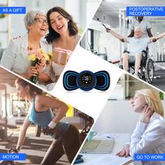 Pretfy Mini Nack Massager, 6PCS Body Massager, 8 Modes 19 Levels Elektrisk Ben Massager, Portabel svart